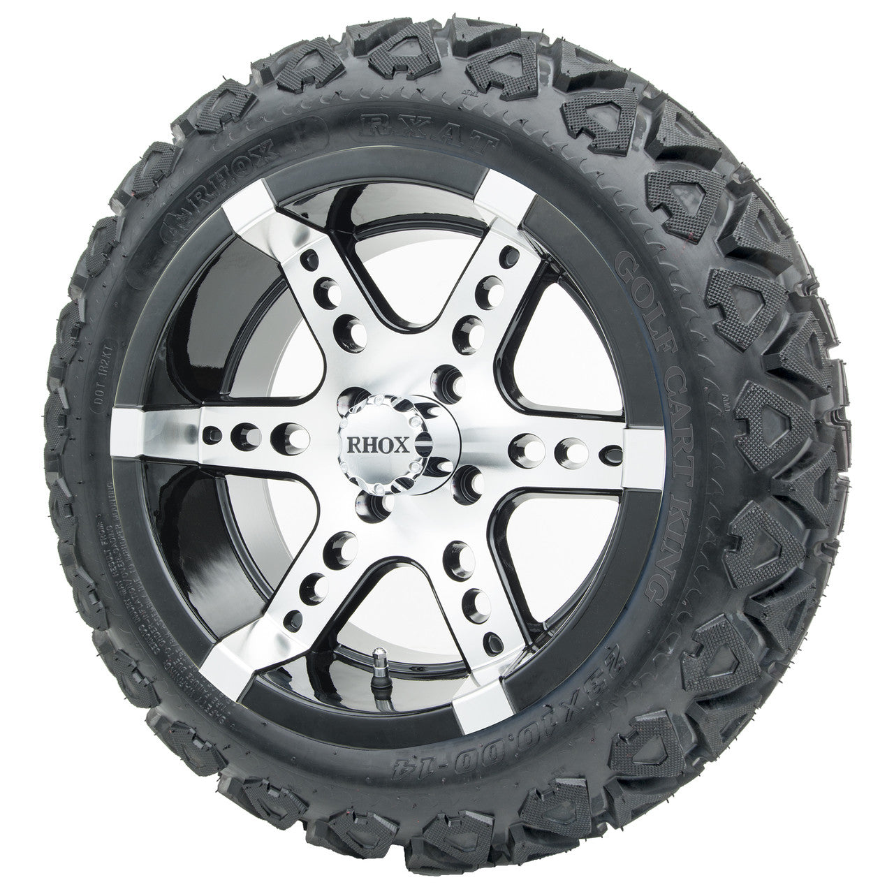 14" RHOX RX260 Machined Wheels and Lifted Tires Combo