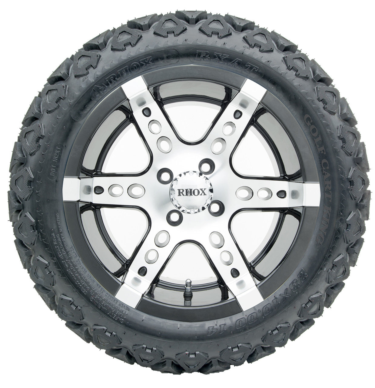 14" RHOX RX260 Machined Wheels and Lifted Tires Combo