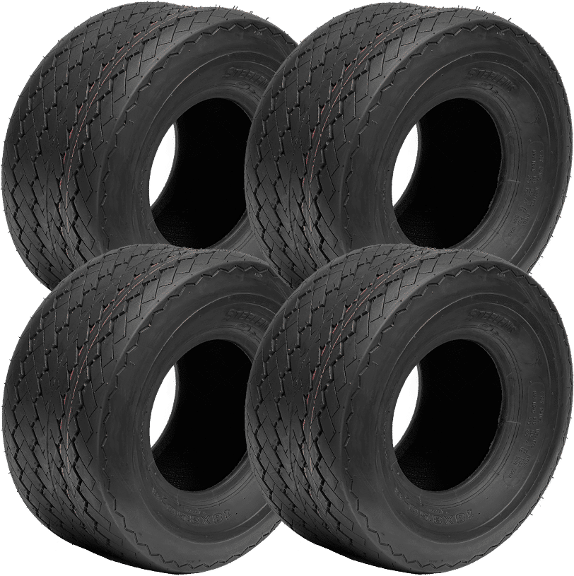 BNDL-TR0804 – 8" Tire-18"x8.5"-8" Sawtooth (Stock Golf Cart Tire) P509 (SET of 4)