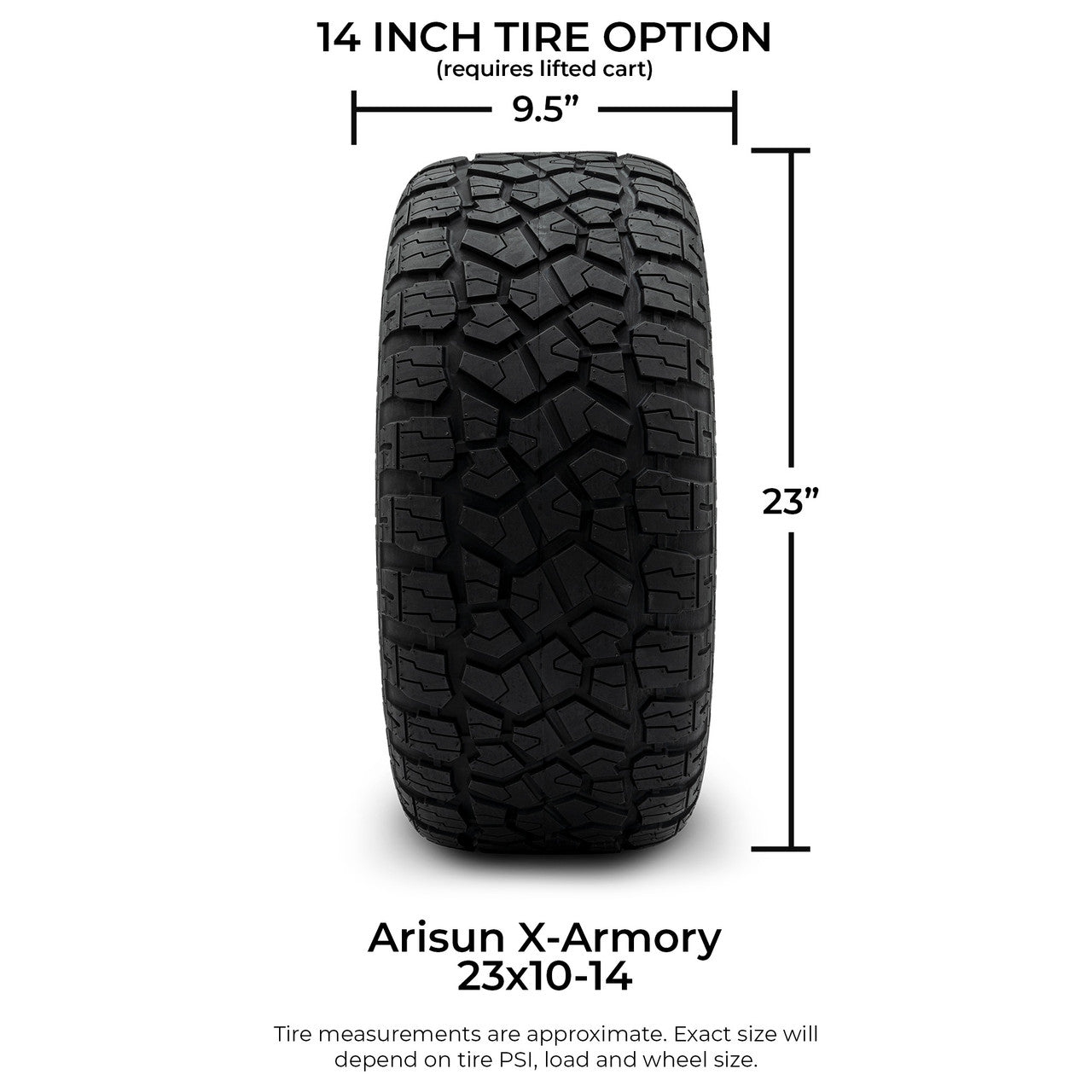 MODZ® 14" Halo Chrome - Lifted Tires and Wheels Combo