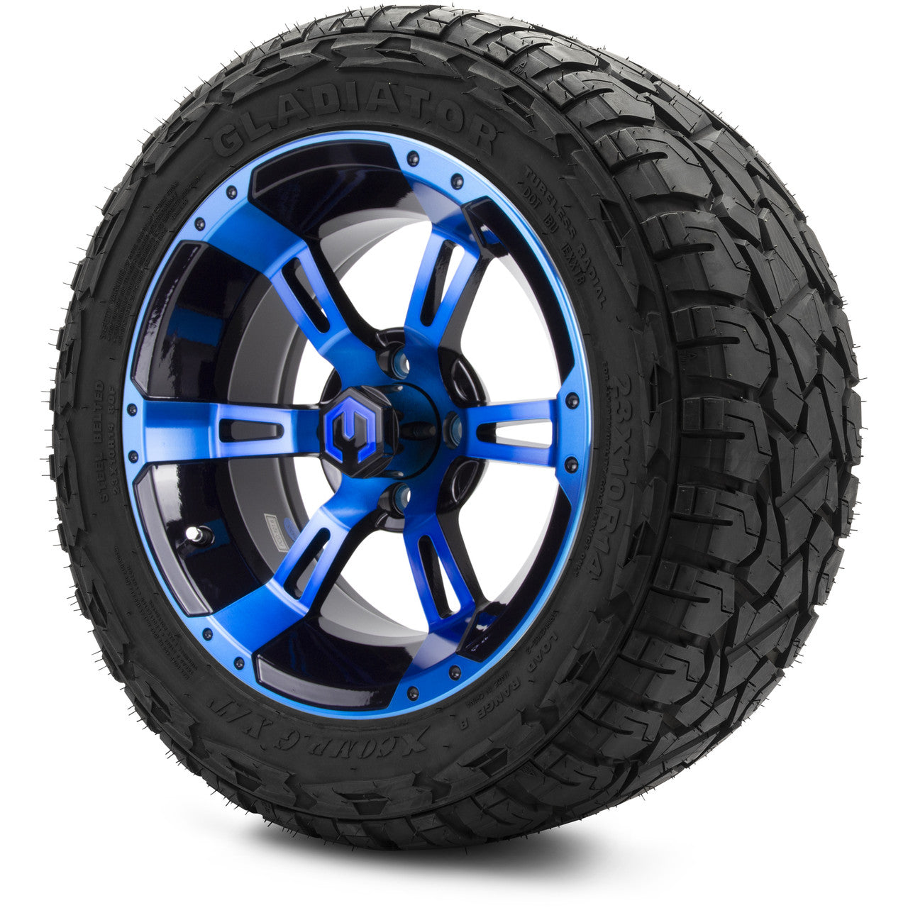 MODZ® 14" Ambush Blue and Black - Lifted Tires and Wheels Combo