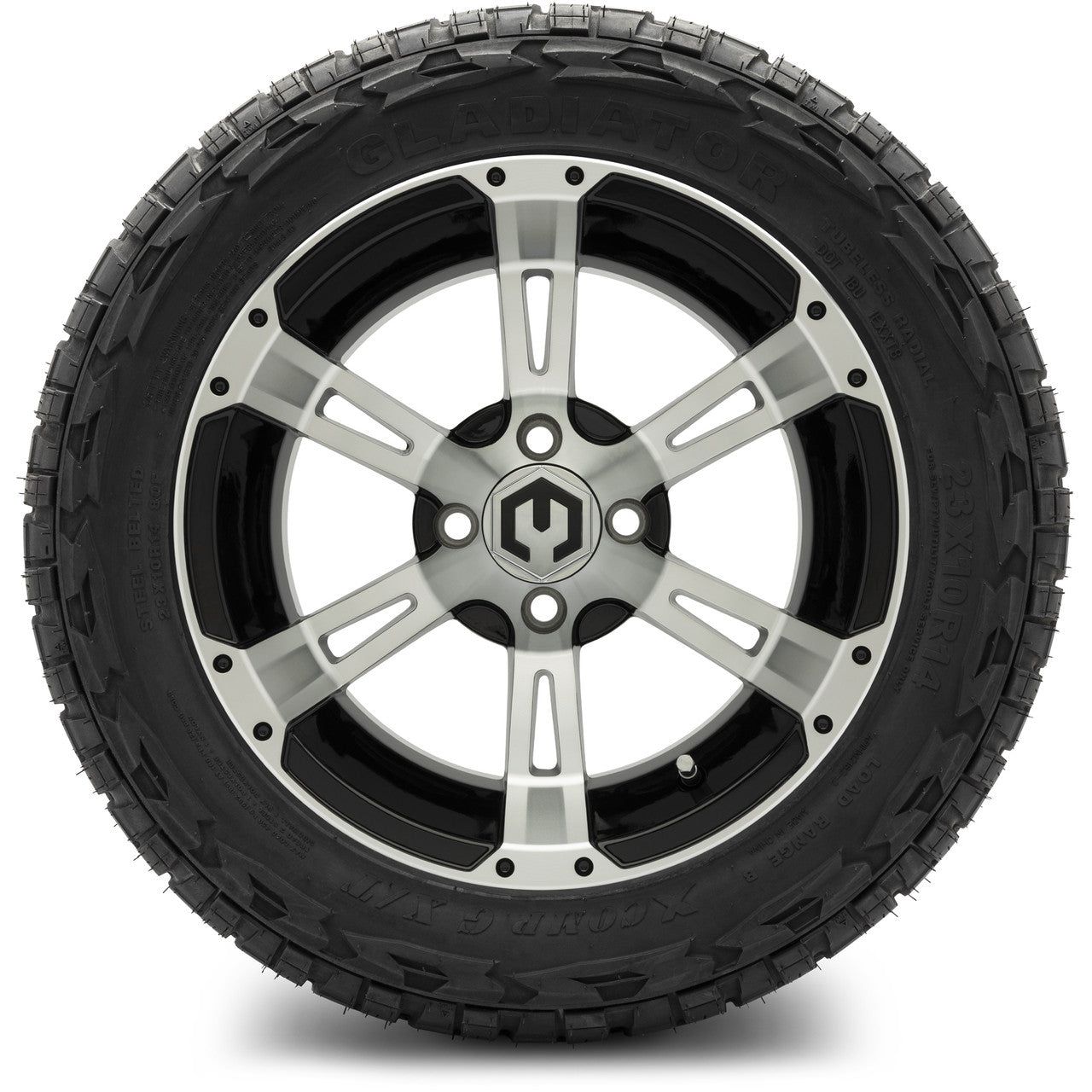 MODZ® 14" Ambush Machined Black - Lifted Tires and Wheels Combo