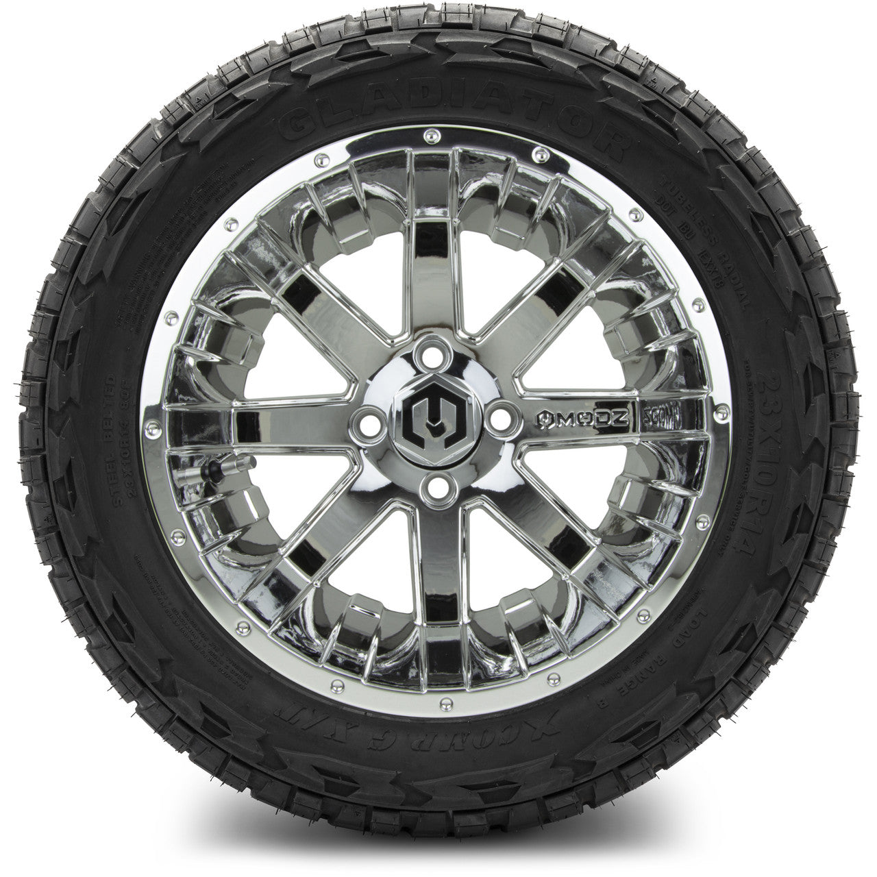 MODZ® 14" Assault Chrome - Lifted Tires and Wheels Combo