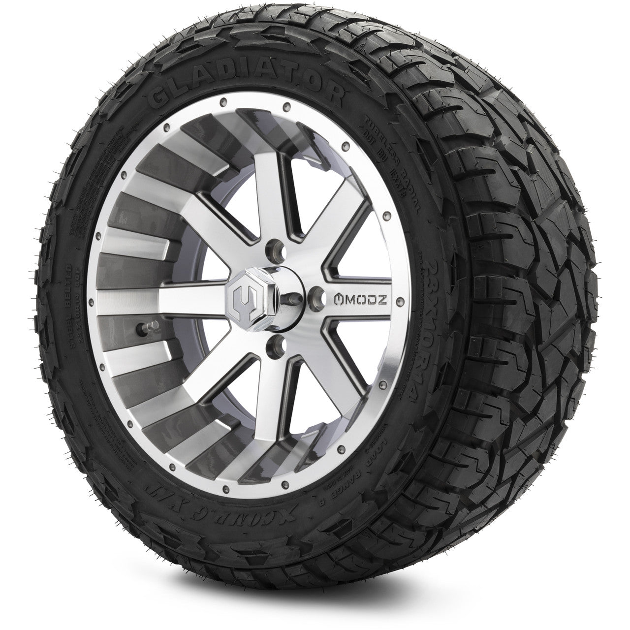 MODZ® 14" Assault Machined Gunmetal - Lifted Tires and Wheels Combo