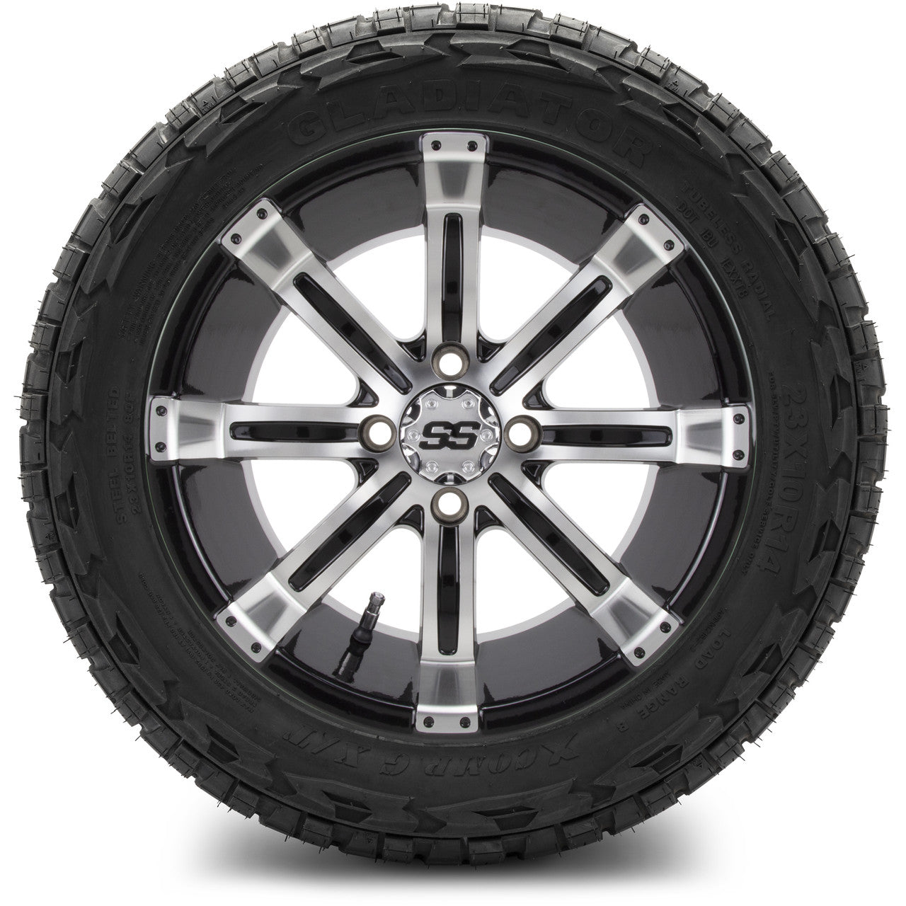 MODZ® 14" Tempest Machined Black - Lifted Tires and Wheels Combo