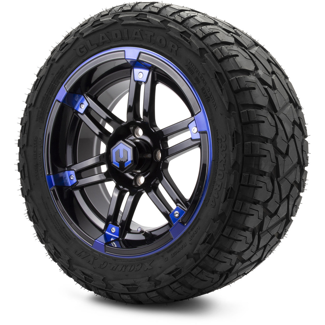 MODZ® 14" Aftershock Blue and Black - Lifted Tires and Wheels Combo