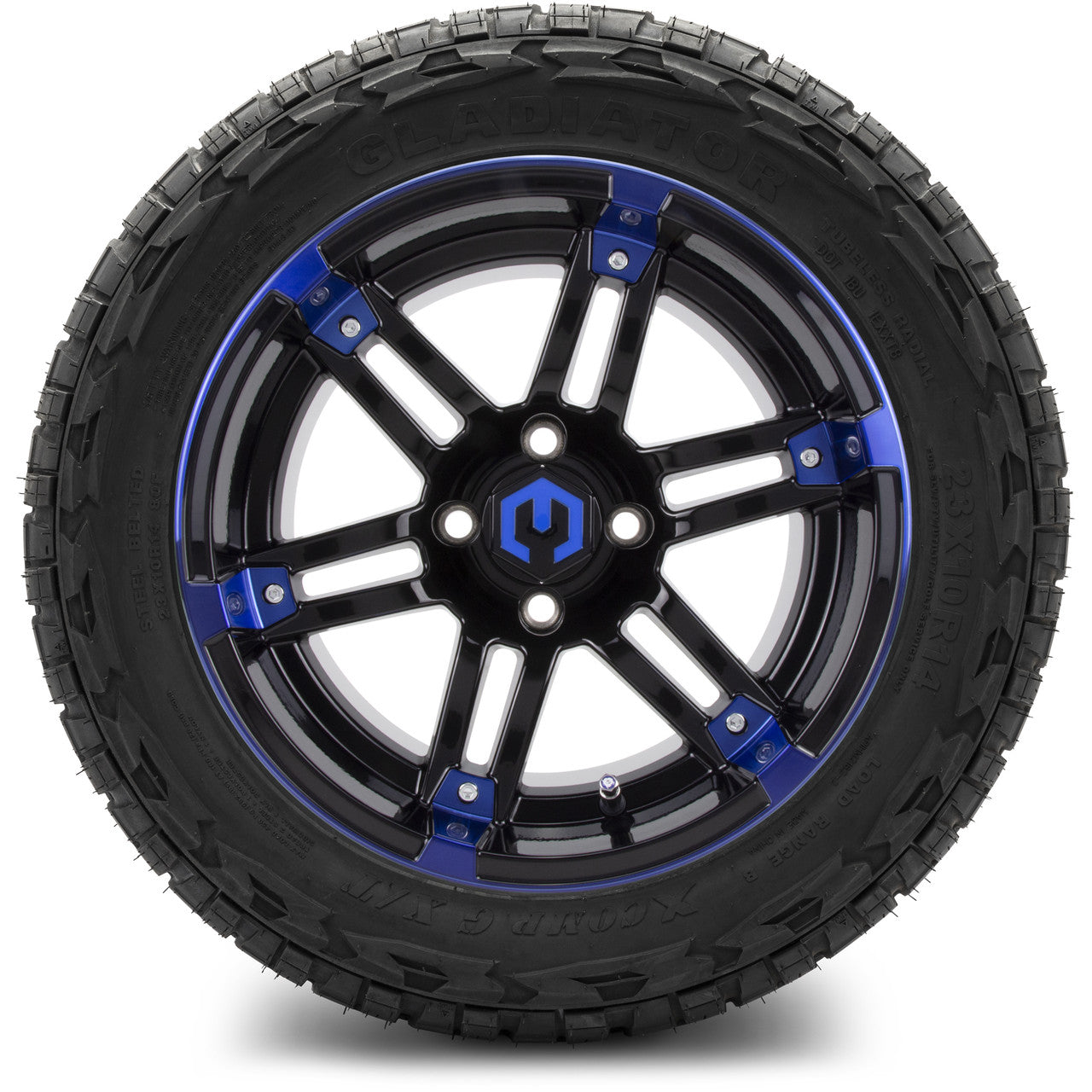 MODZ® 14" Aftershock Blue and Black - Lifted Tires and Wheels Combo
