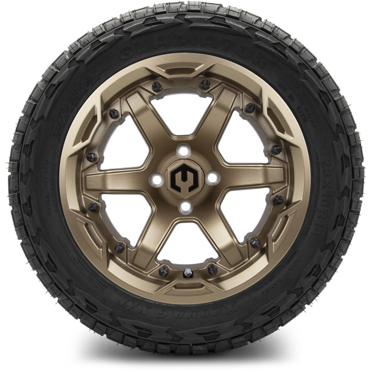 MODZ® 14" Gladiator Matte Bronze - Lifted Tires and Wheels Combo