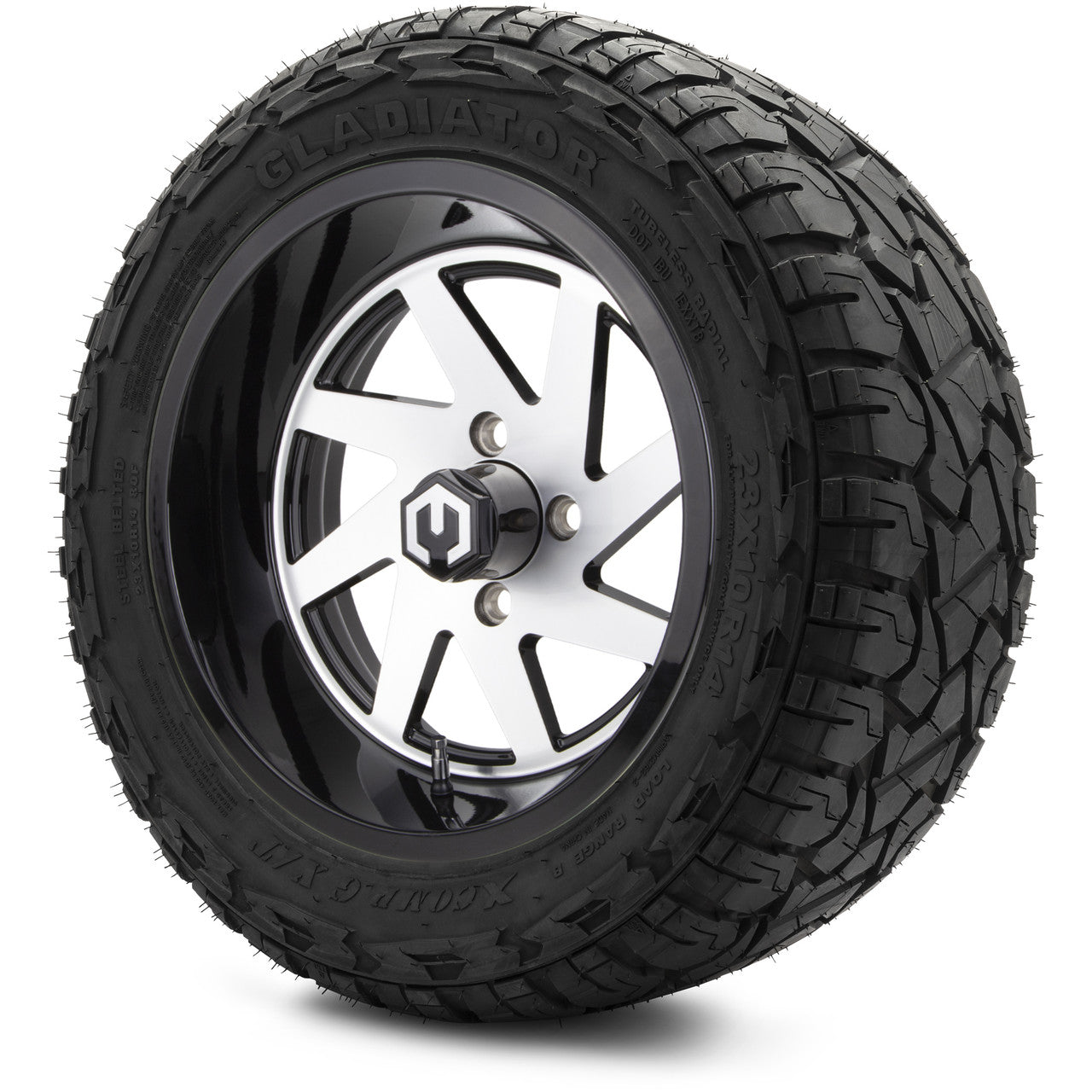 MODZ® 14" Fury Machined Black - Lifted Tires and Wheels Combo