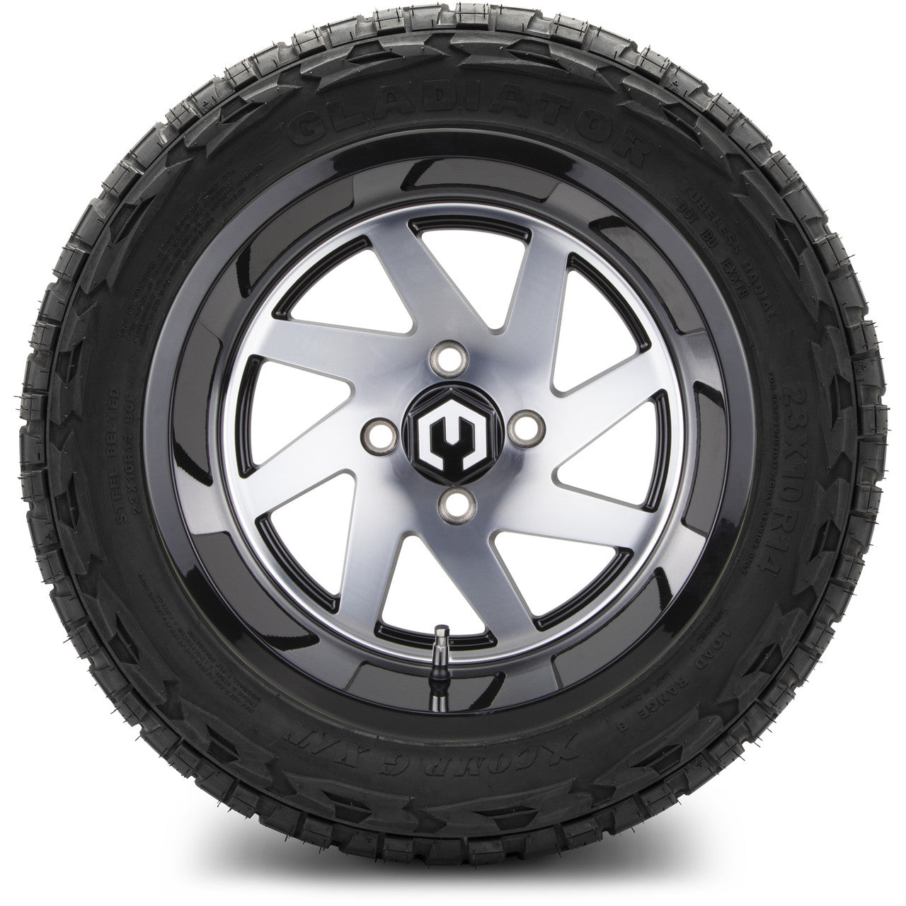 MODZ® 14" Fury Machined Black - Lifted Tires and Wheels Combo
