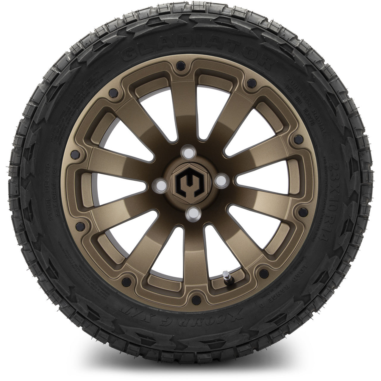 MODZ® 14" Bomber Matte Bronze - Lifted Tires and Wheels Combo