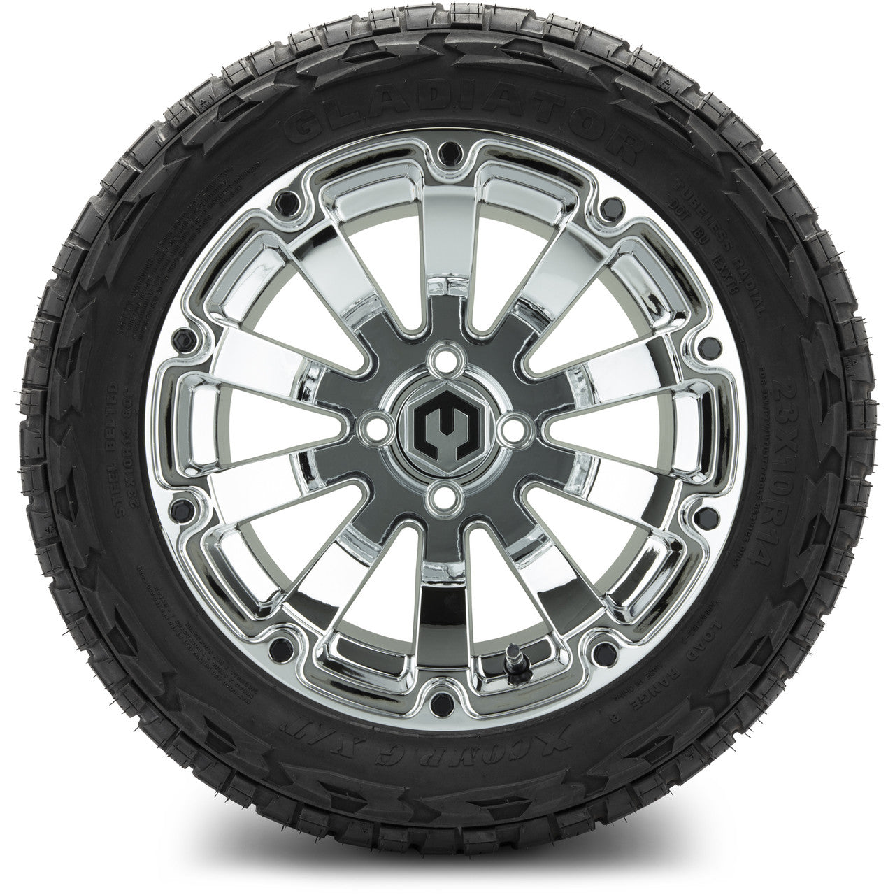 MODZ® 14" Bomber Chrome - Lifted Tires and Wheels Combo