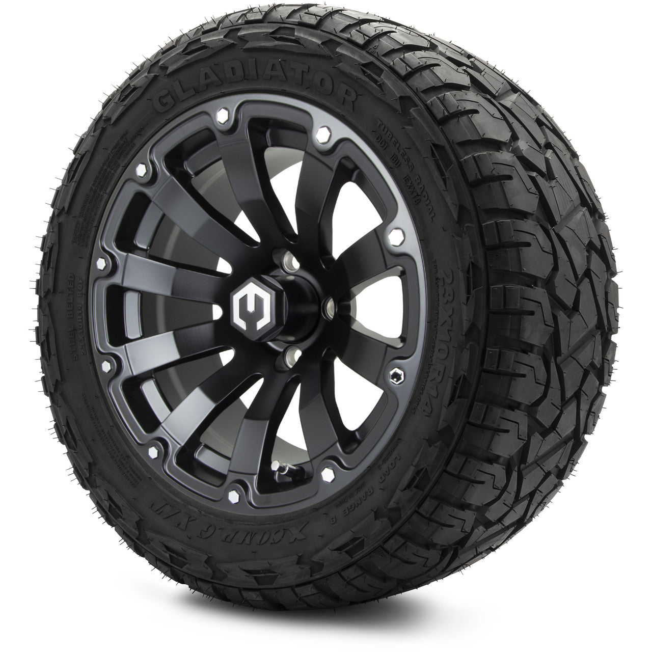 MODZ® 14" Bomber Matte Black - Lifted Tires and Wheels Combo