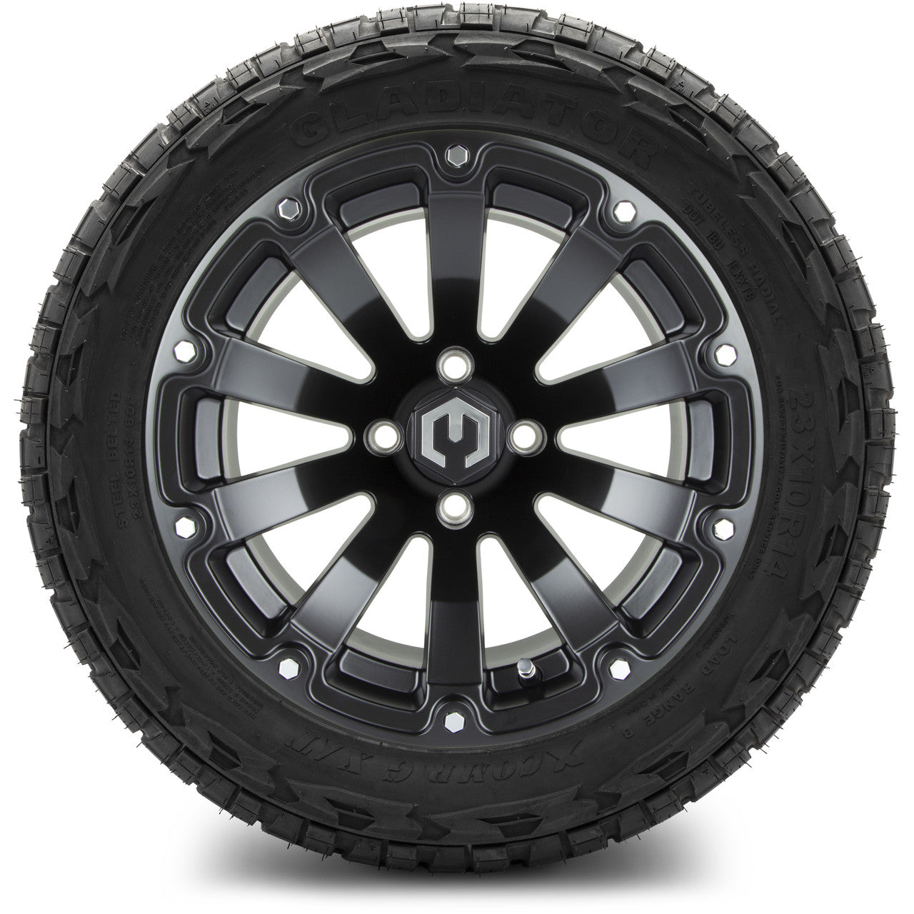 MODZ® 14" Bomber Matte Black - Lifted Tires and Wheels Combo