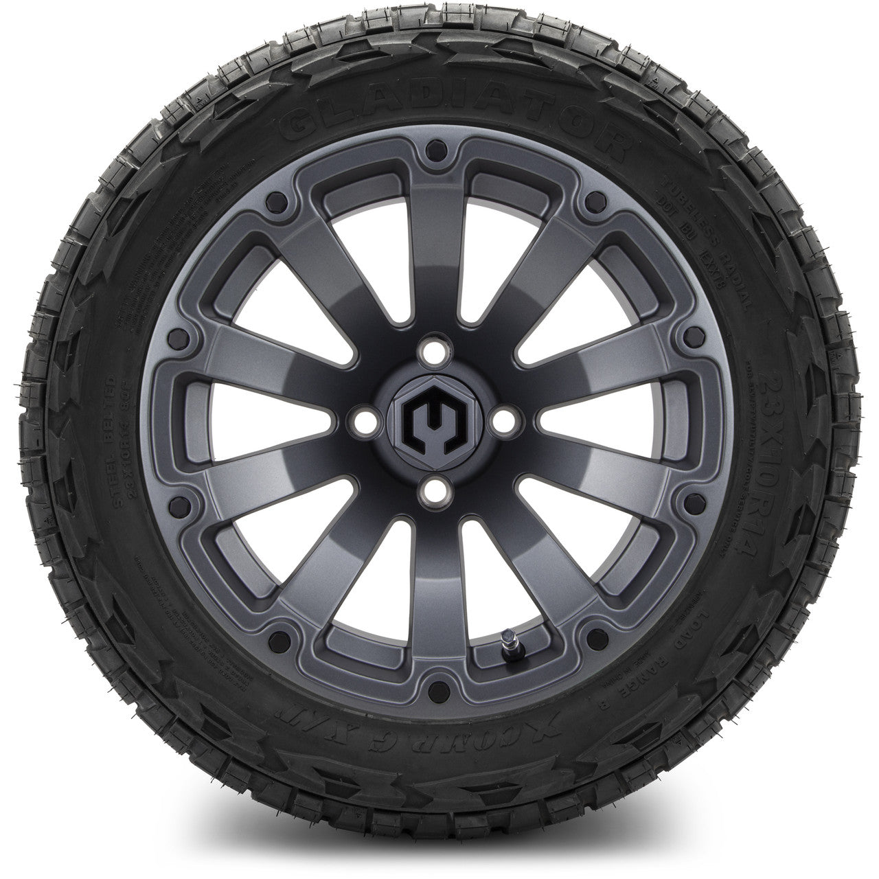 MODZ® 14" Bomber Matte Gunmetal - Lifted Tires and Wheels Combo