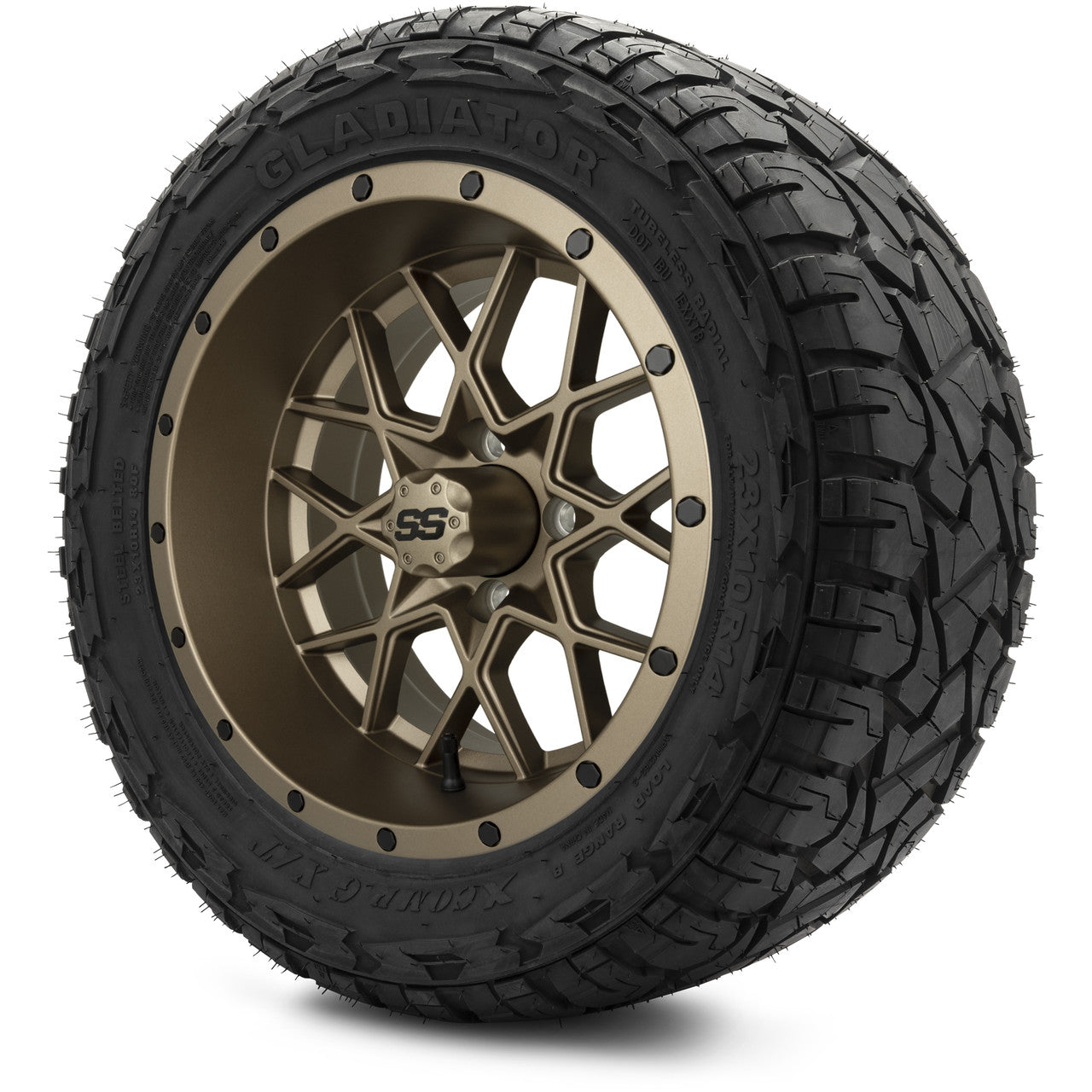 MODZ® 14" Vortex Matte Bronze - Lifted Tires and Wheels Combo