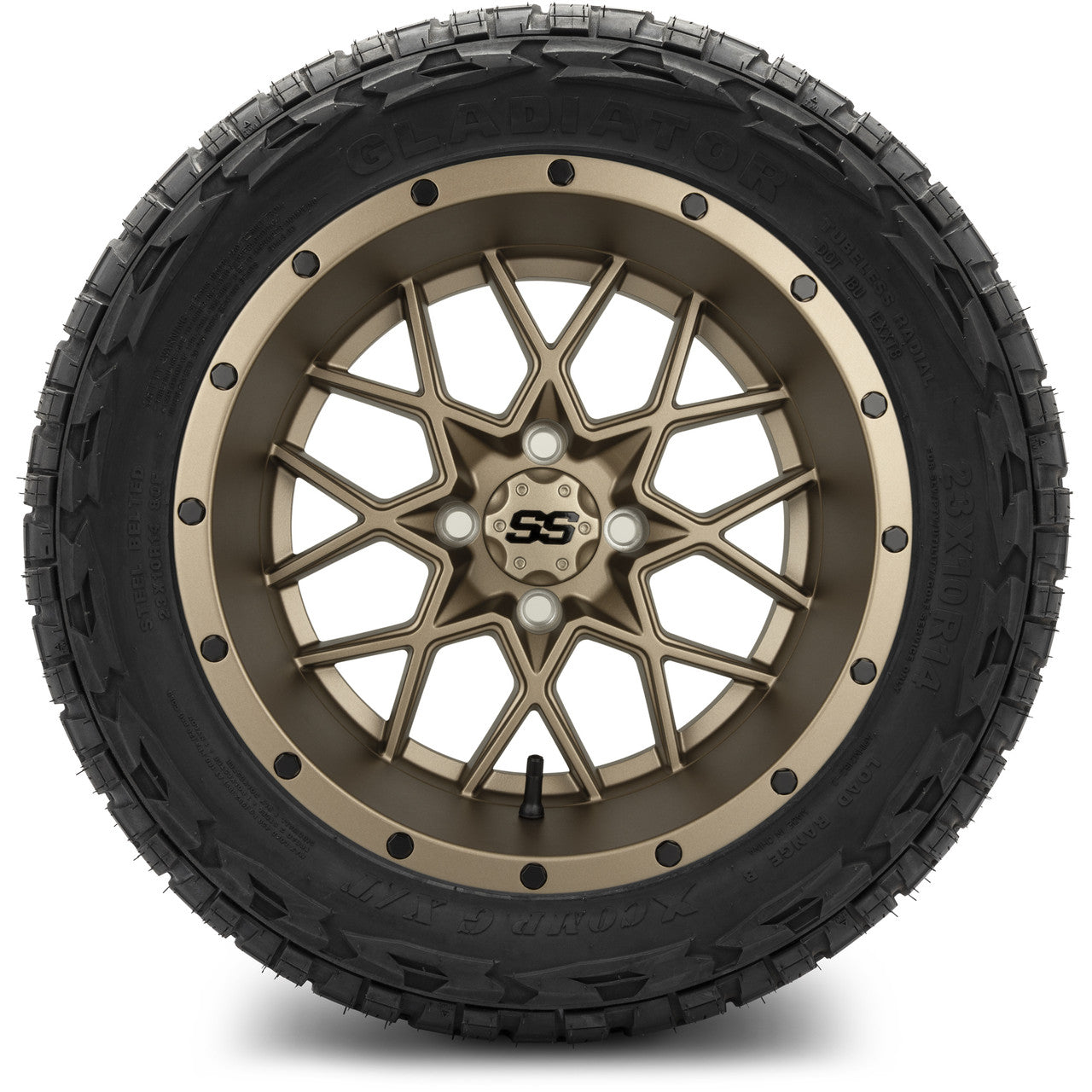 MODZ® 14" Vortex Matte Bronze - Lifted Tires and Wheels Combo