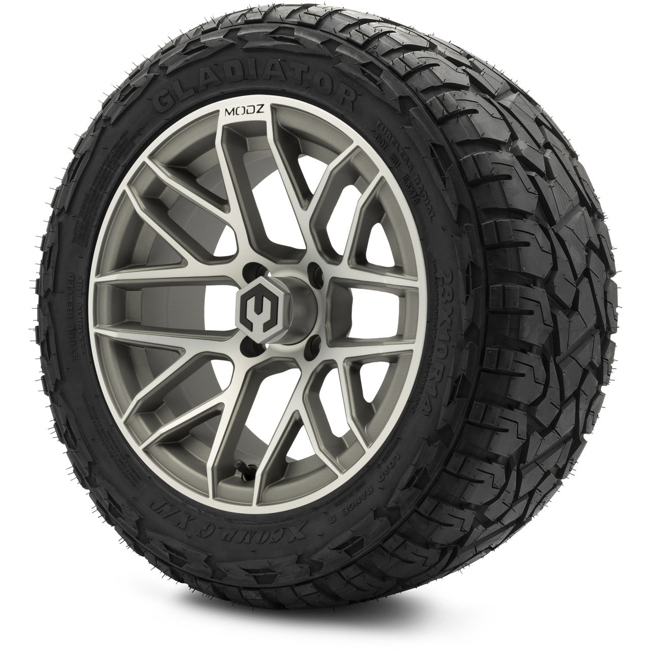 MODZ® 14" Matrix Gunmetal - Lifted Tires and Wheels Combo