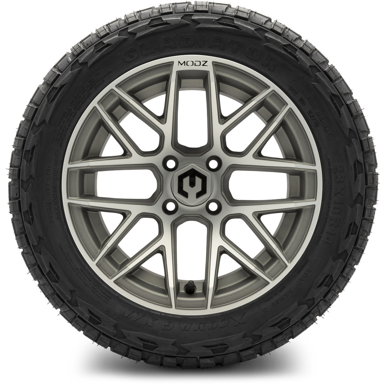 MODZ® 14" Matrix Gunmetal - Lifted Tires and Wheels Combo