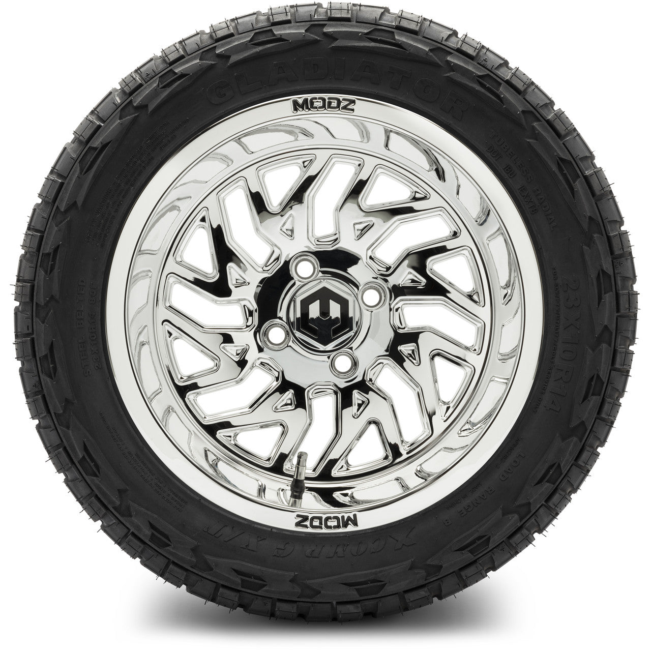 MODZ® 14" Carnage Chrome - Lifted Tires and Wheels Combo