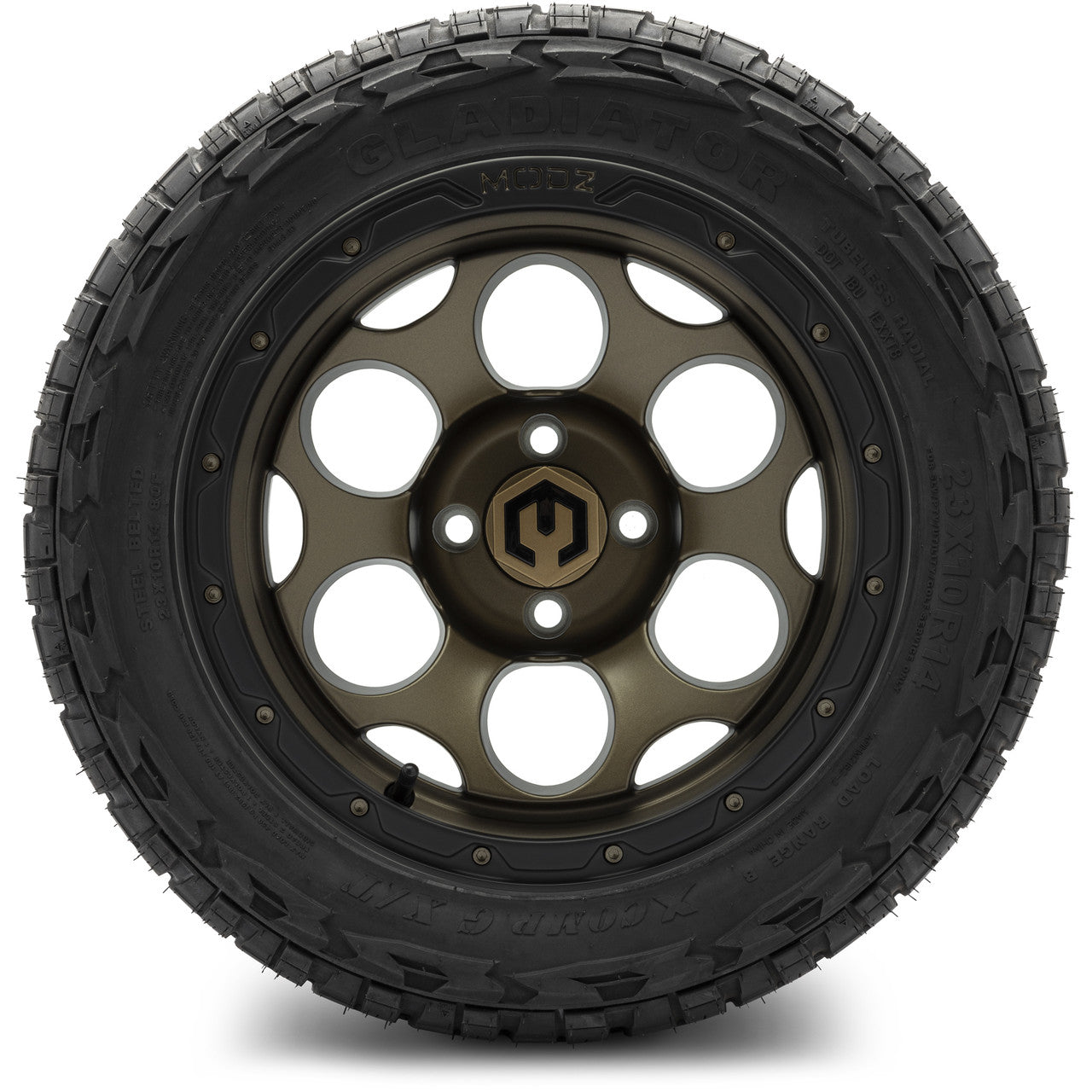 MODZ® 14" Militia Matte Bronze - Lifted Tires and Wheels Combo