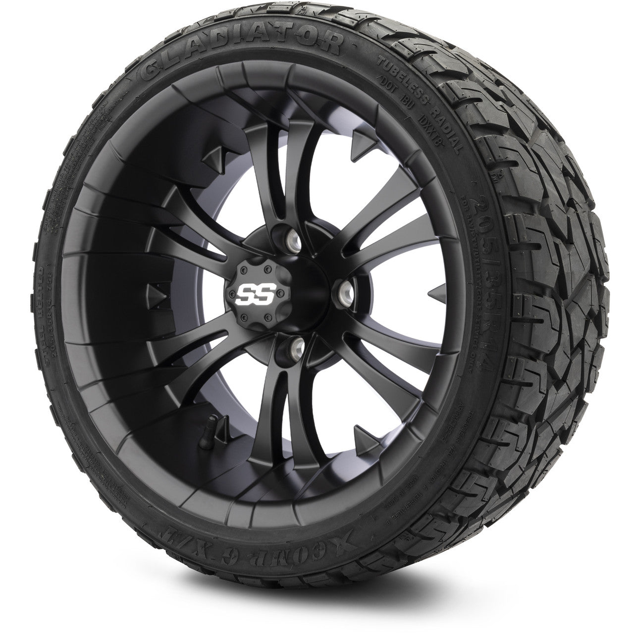 MODZ® 14" Vampire Matte Black Low Profile Tire and Wheel Combo