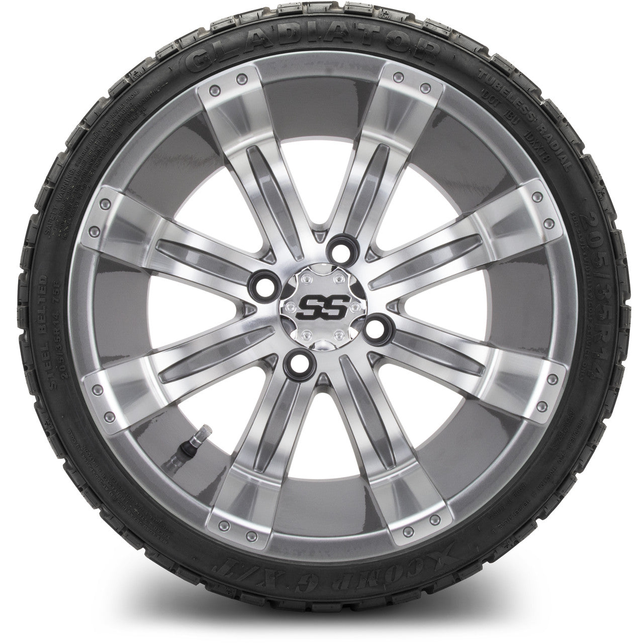 MODZ® 14" Tempest Gunmetal - Low Profile Tires and Wheels Combo