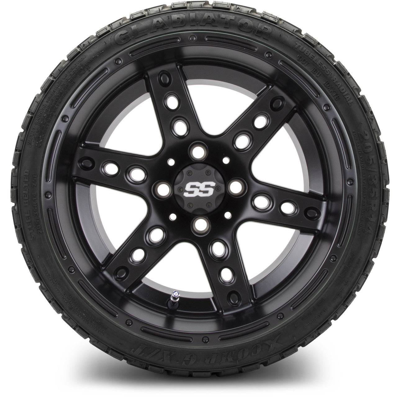 MODZ® 14" Reef Matte Black Low Profile Tires and Wheels Combo