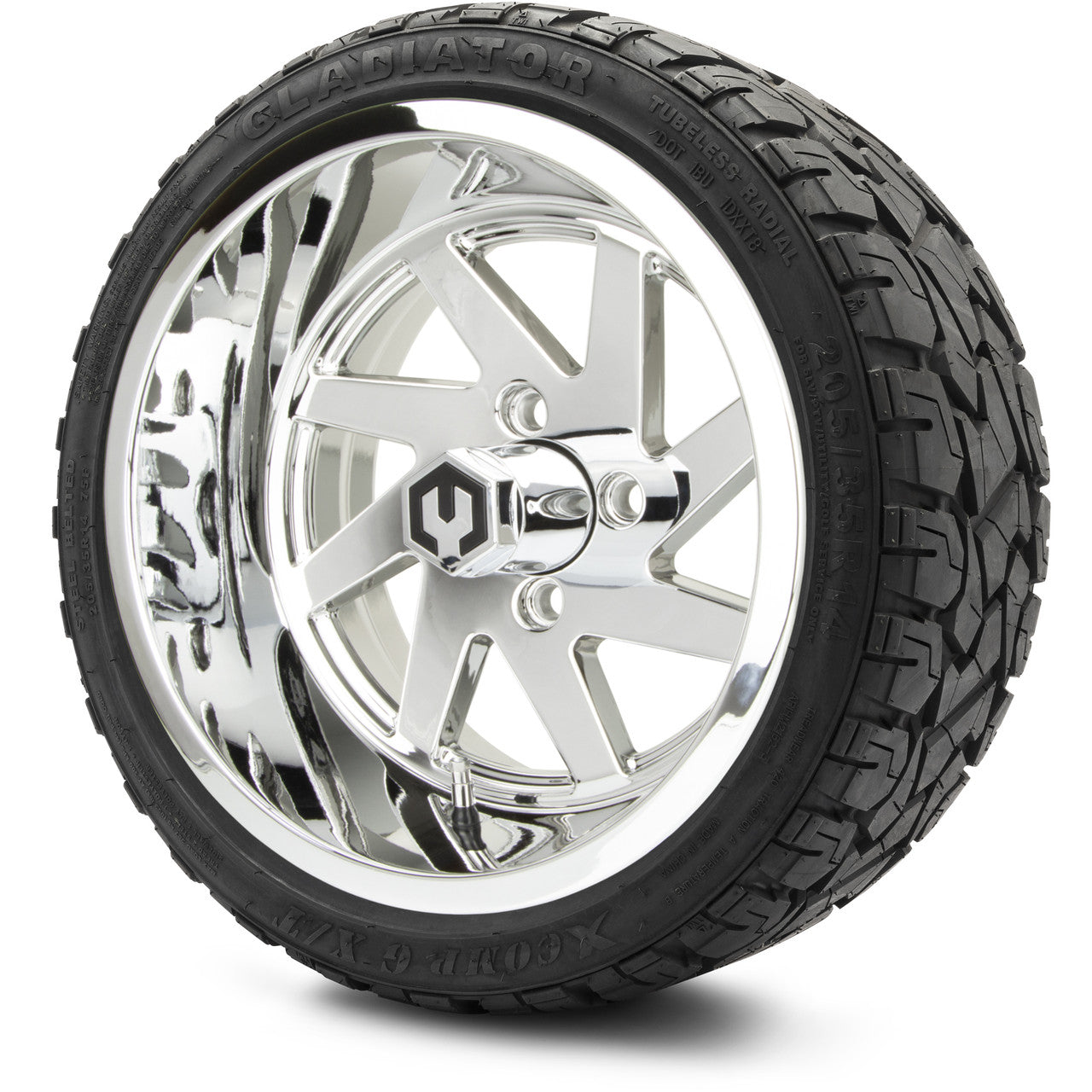 MODZ® 14" Fury Chrome - LowPro Street Tire and Wheels Combo
