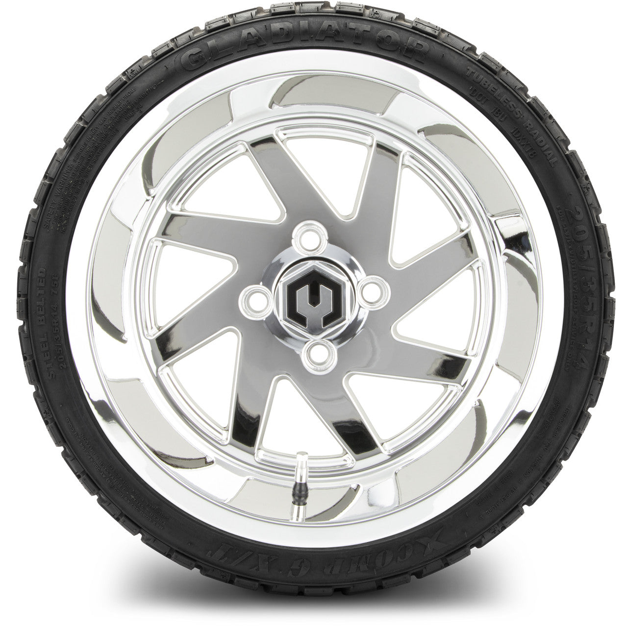 MODZ® 14" Fury Chrome - LowPro Street Tire and Wheels Combo