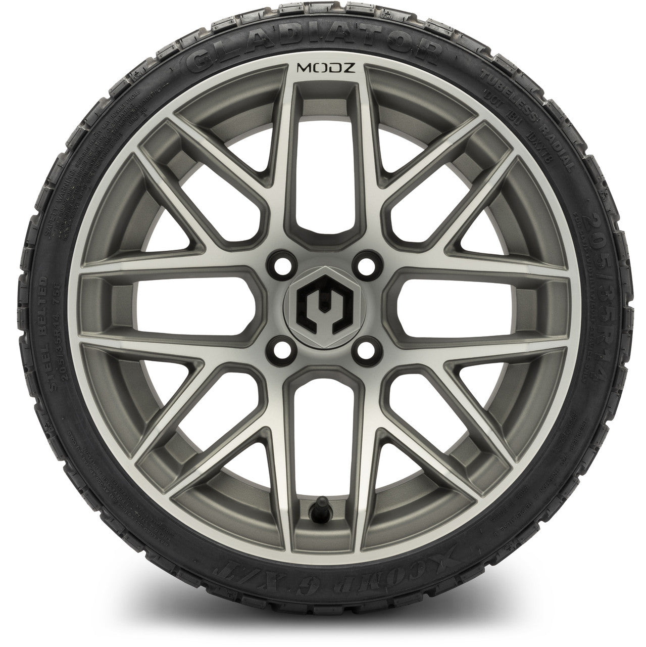 MODZ® 14" Matrix Gunmetal - LowPro Street Tire and Wheels Combo