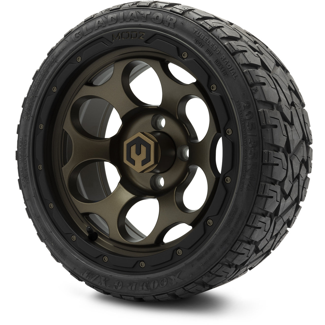 MODZ® 14" Militia Matte Bronze - LowPro Street Tire and Wheels Combo