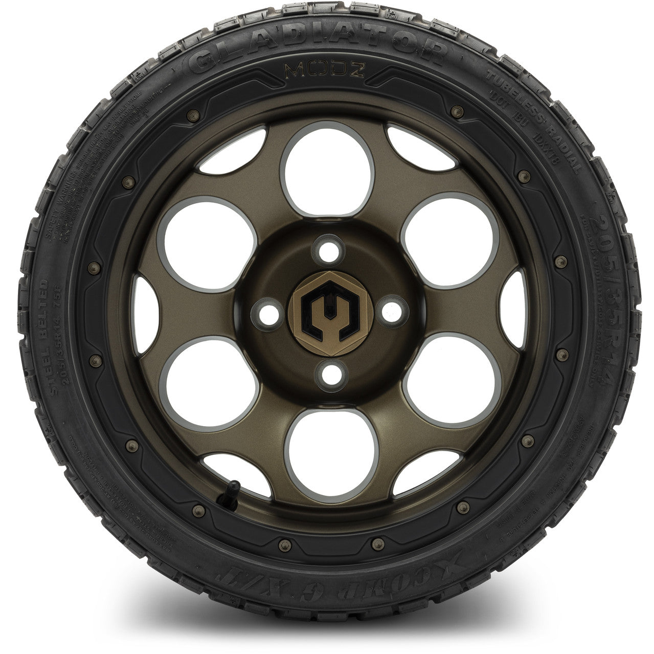 MODZ® 14" Militia Matte Bronze - LowPro Street Tire and Wheels Combo
