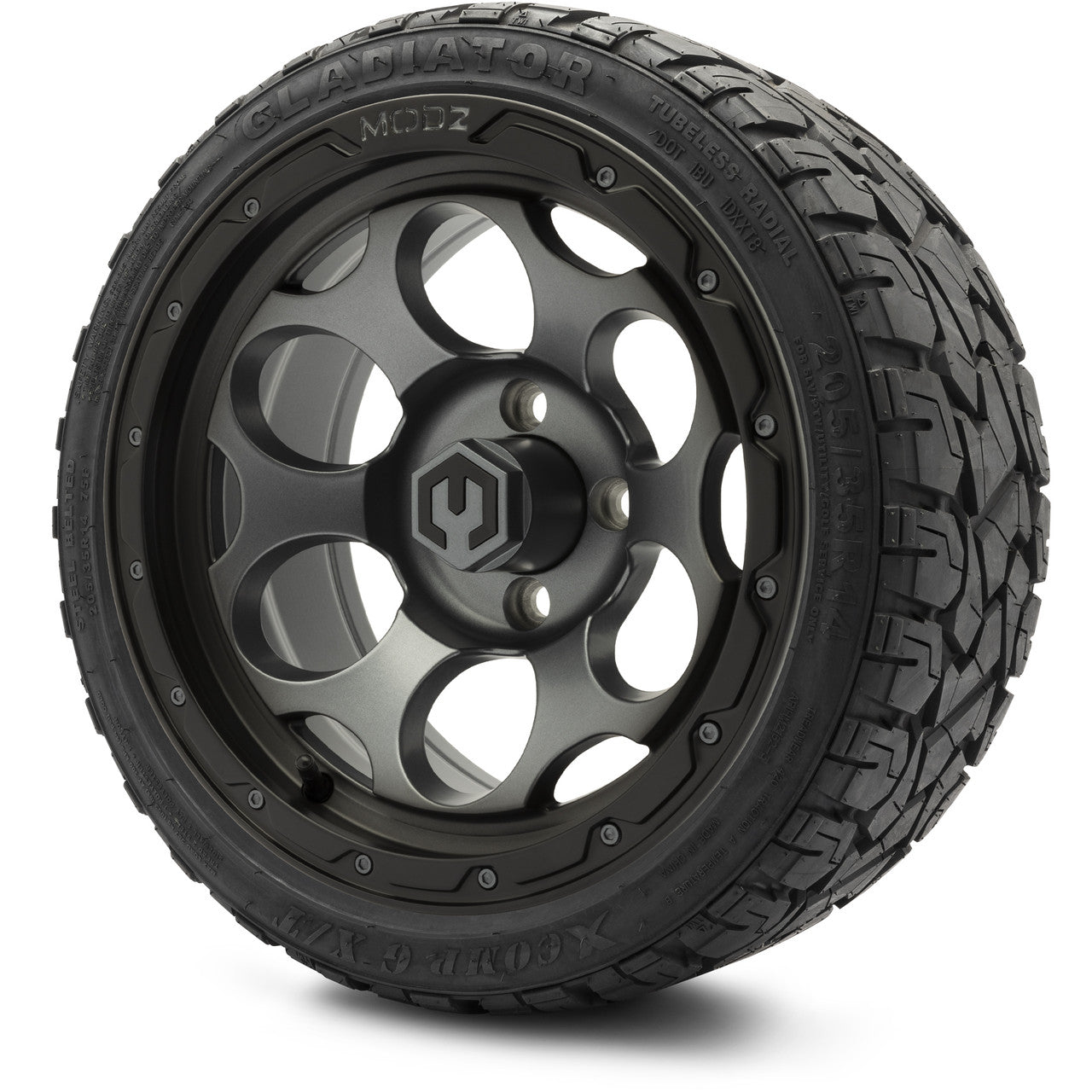 MODZ® 14" Militia Matte Gunmetal - LowPro Street Tire and Wheels Combo