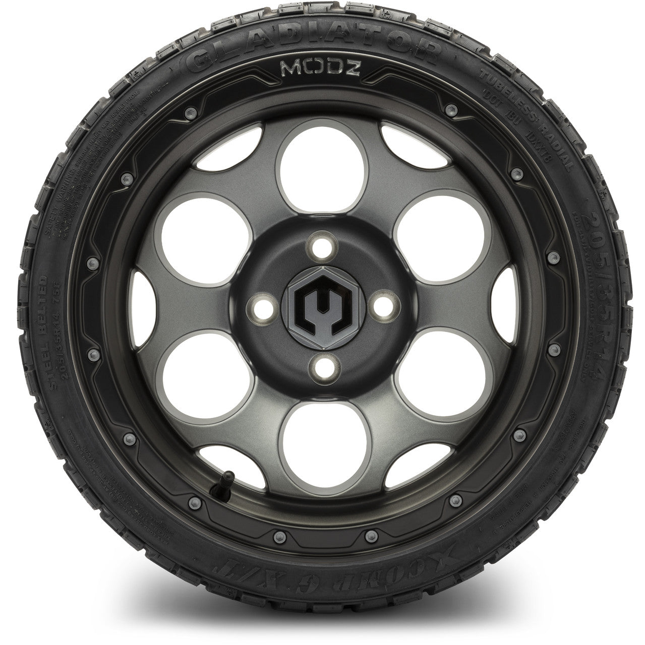 MODZ® 14" Militia Matte Gunmetal - LowPro Street Tire and Wheels Combo