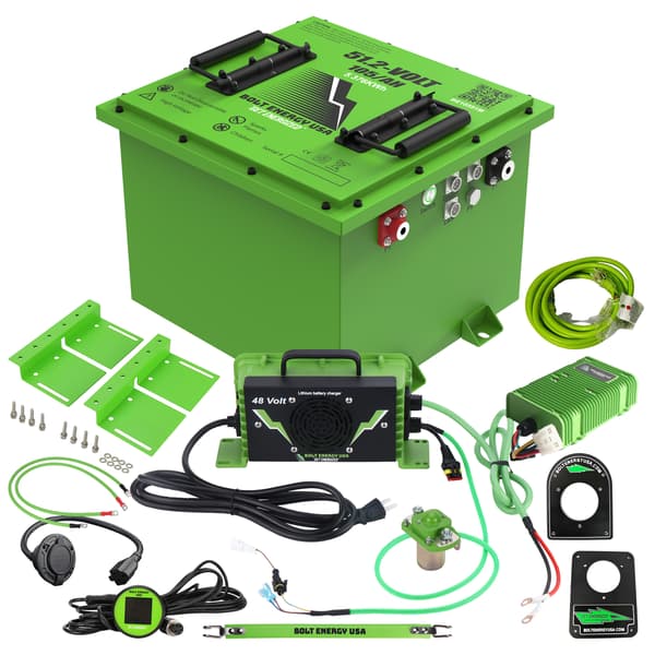 Bolt Energy Lithium EZGO RXV, 51V 105AH Square Professional Lithium Battery Kit