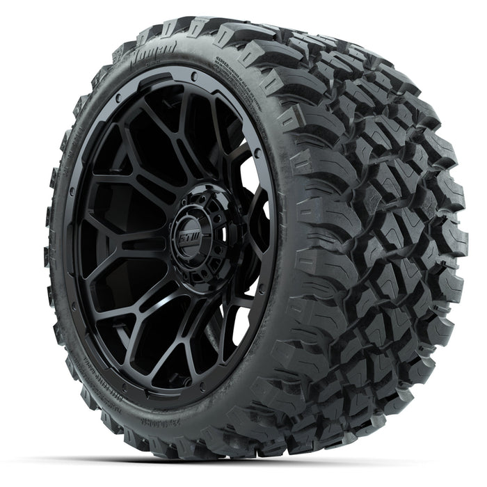 15-Inch GTW Bravo Matte Black Wheels with 23' GTW Nomad All-Terrain Tires (Set of 4)