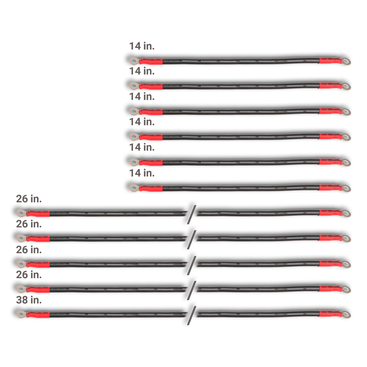 MODZ® Club Car 2-Gauge Complete Battery Cable Set
