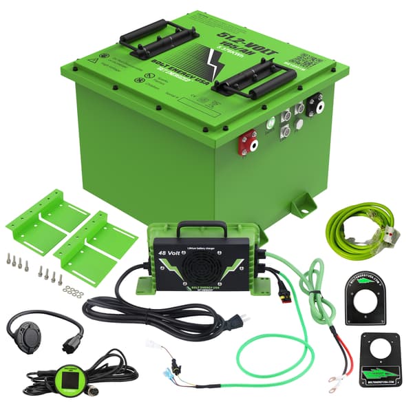 Bolt Energy Lithium EZGO RXV, 51V 105AH Square Standard Lithium Battery Kit