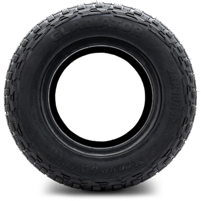Xcomp® Gladiator 23x10-R12 Steel Belted Radial Golf Cart Tire