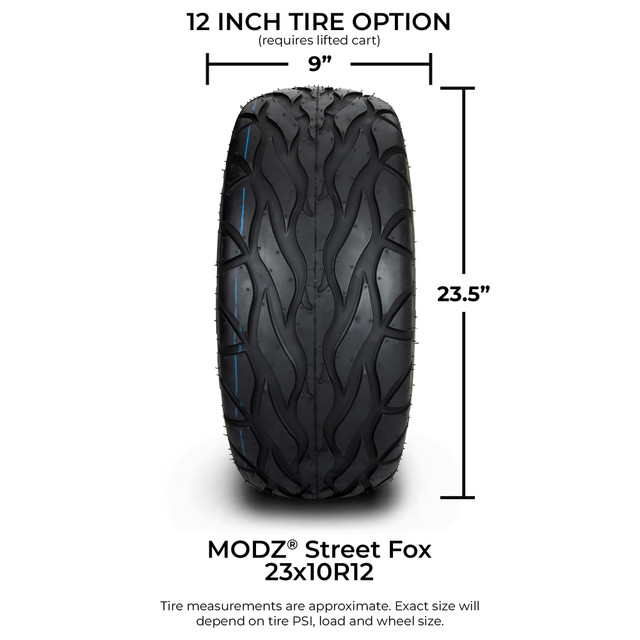 MODZ® Street Fox 23X10-12 Radial Golf Cart Tire
