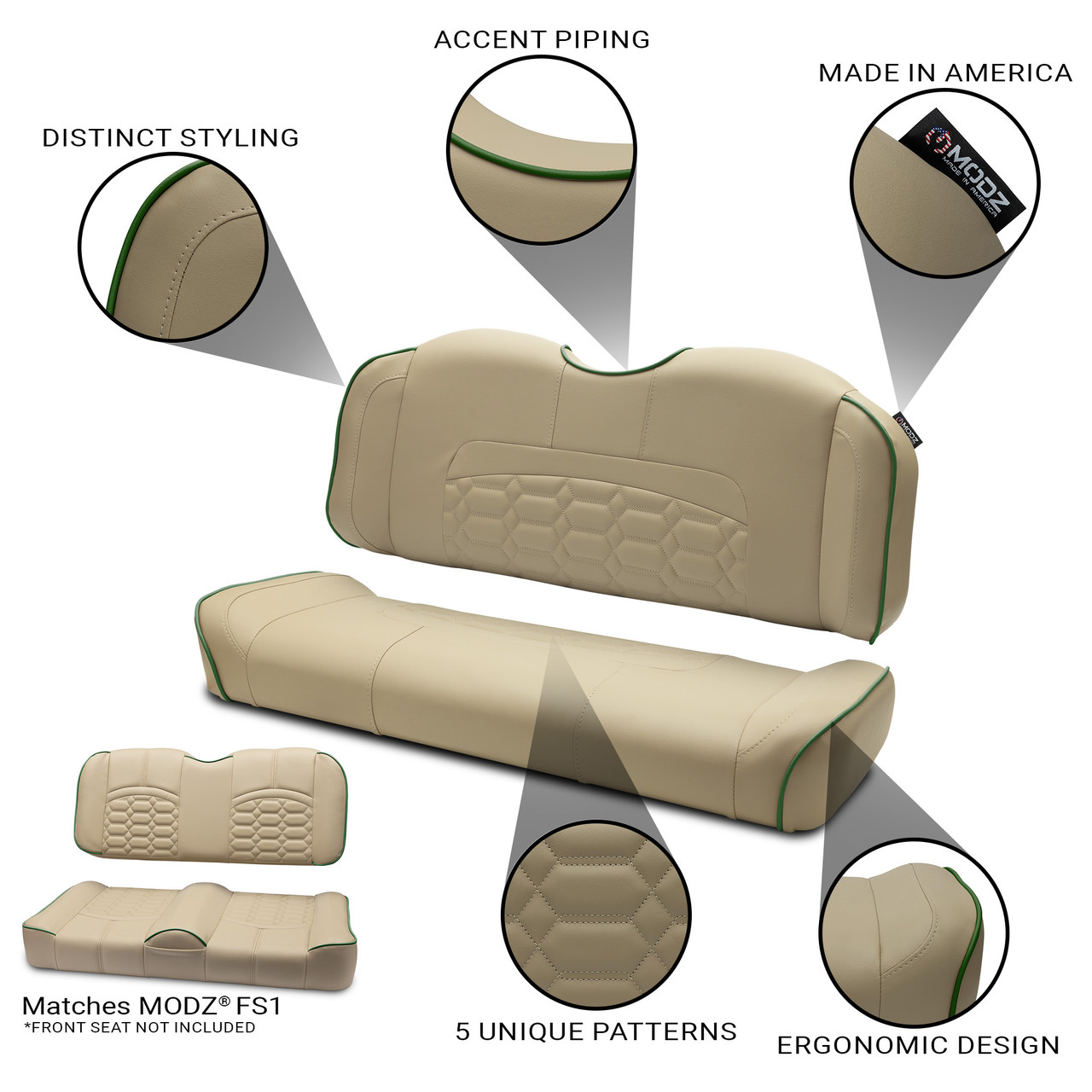 MODZ® RSC1 Rear Seat Cushion - Khaki