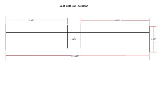 SB0002 – SGC Seat Belt Bar with two (2) Retractable Seat Belts
