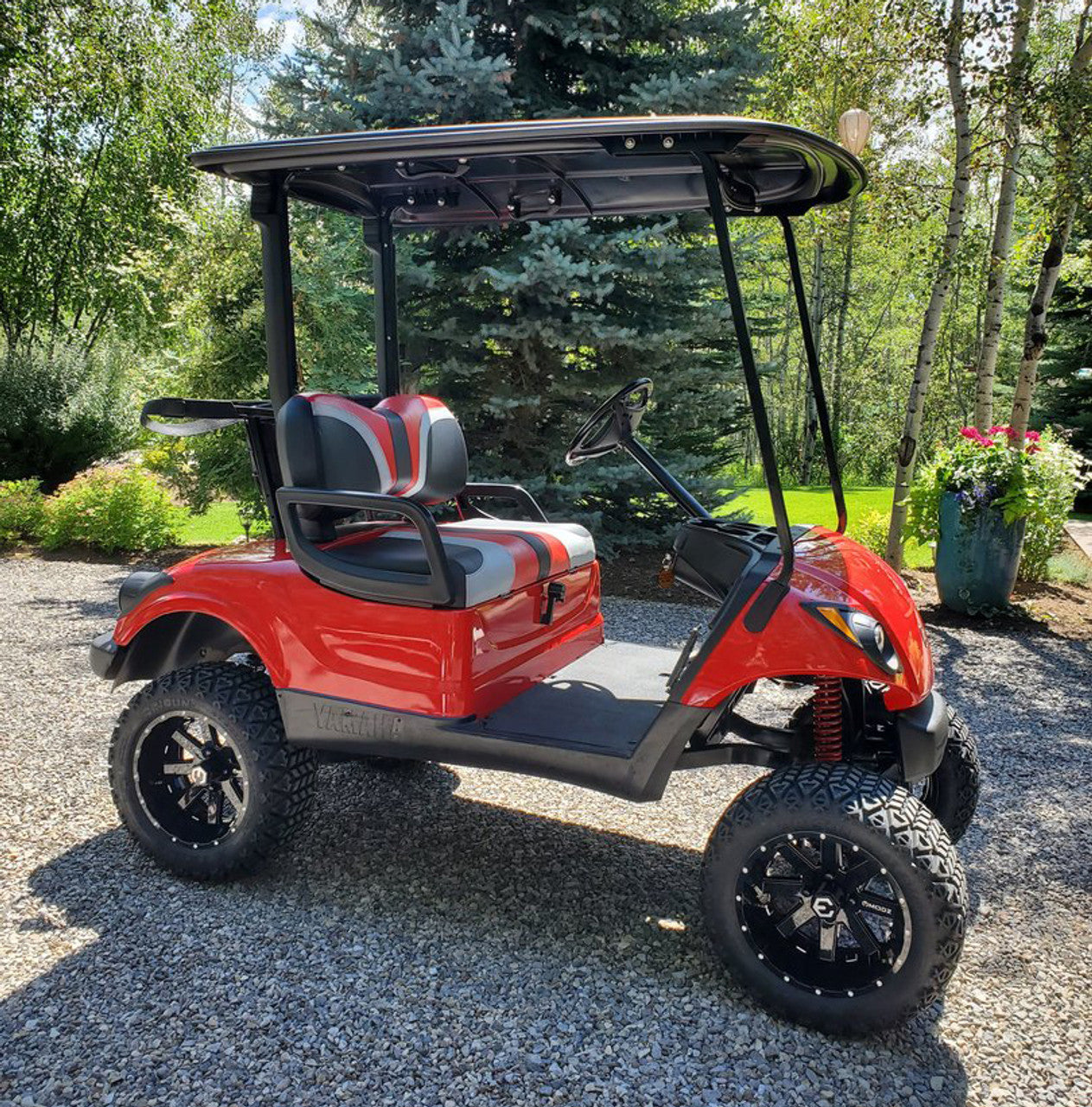 MODZ® 14" Assault Glossy Black Ball Mill - Lifted Tires and Wheels Combo