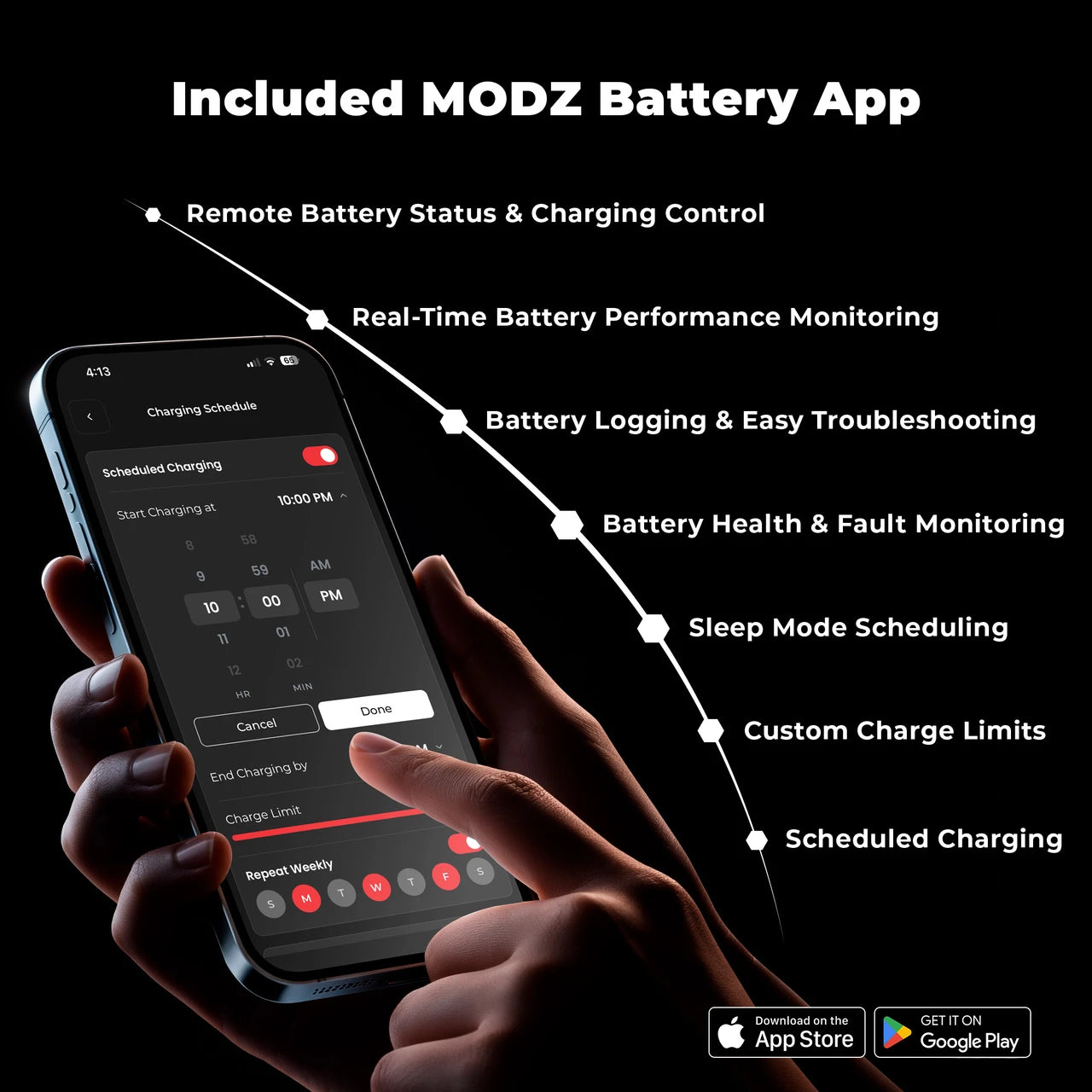 MODZ® Universal 36 Volt (38.4V) 60Ah Nano Lithium Golf Cart Battery Bundle