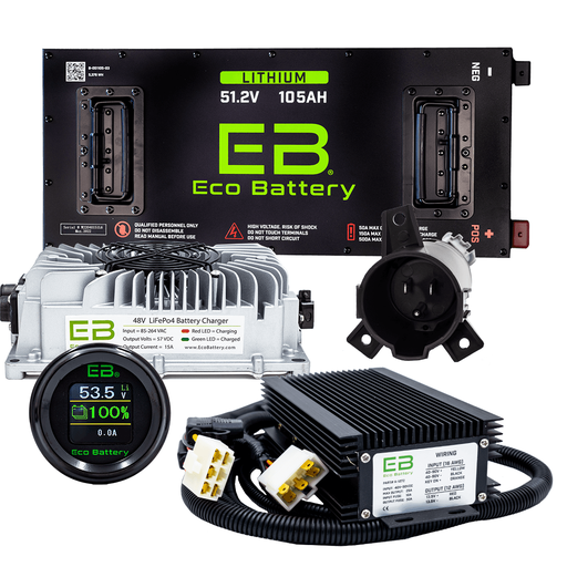 Eco Battery Lithium Club Car Onward 51V 105Ah Bundle "Skinny"