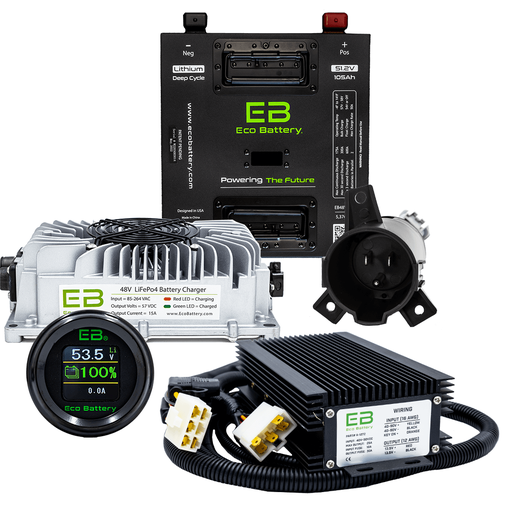 Eco Battery Lithium Club Car Precedent 2004-08 51V 105Ah Bundle "Thru Hole"