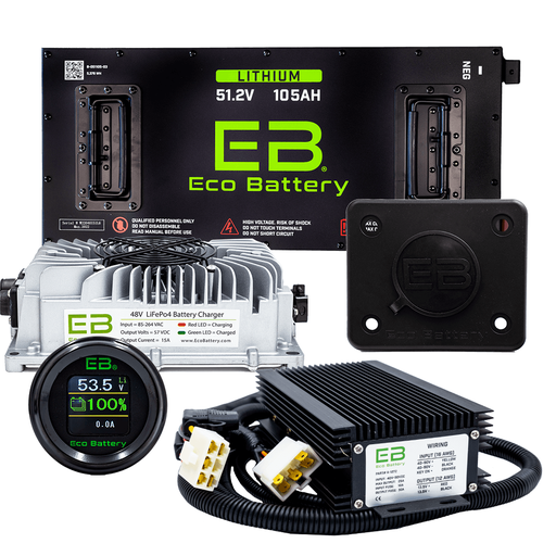 Eco Battery Lithium EZGO (RXV) 51V 105Ah Bundle "Skinny"