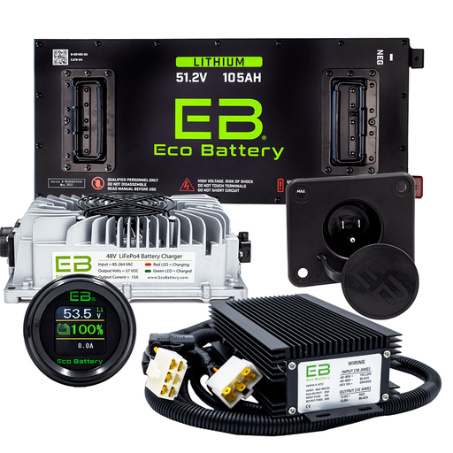 Eco Battery Lithium EZGO Freedom TXT 51V 105Ah Bundle "Skinny"